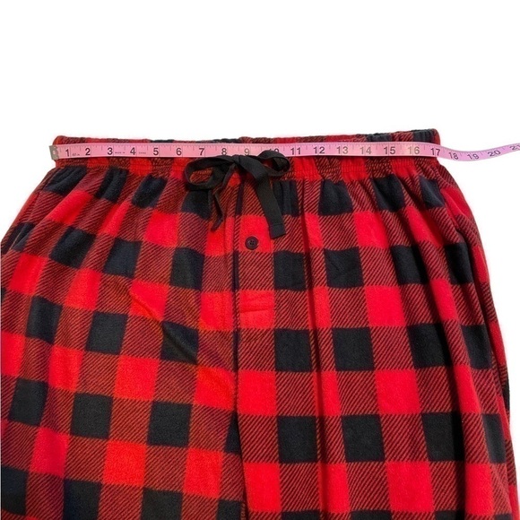 Buffalo Plaid Red & Black Fleece Pajama Pants - Size 2X - Picture 4 of 5
